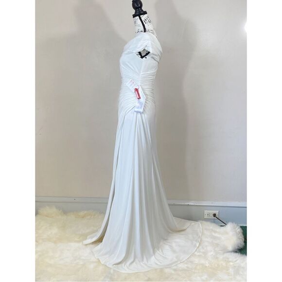 Mac Duggal Ieena Jersey Asymmetric Gown size 8 - Picture 6 of 10